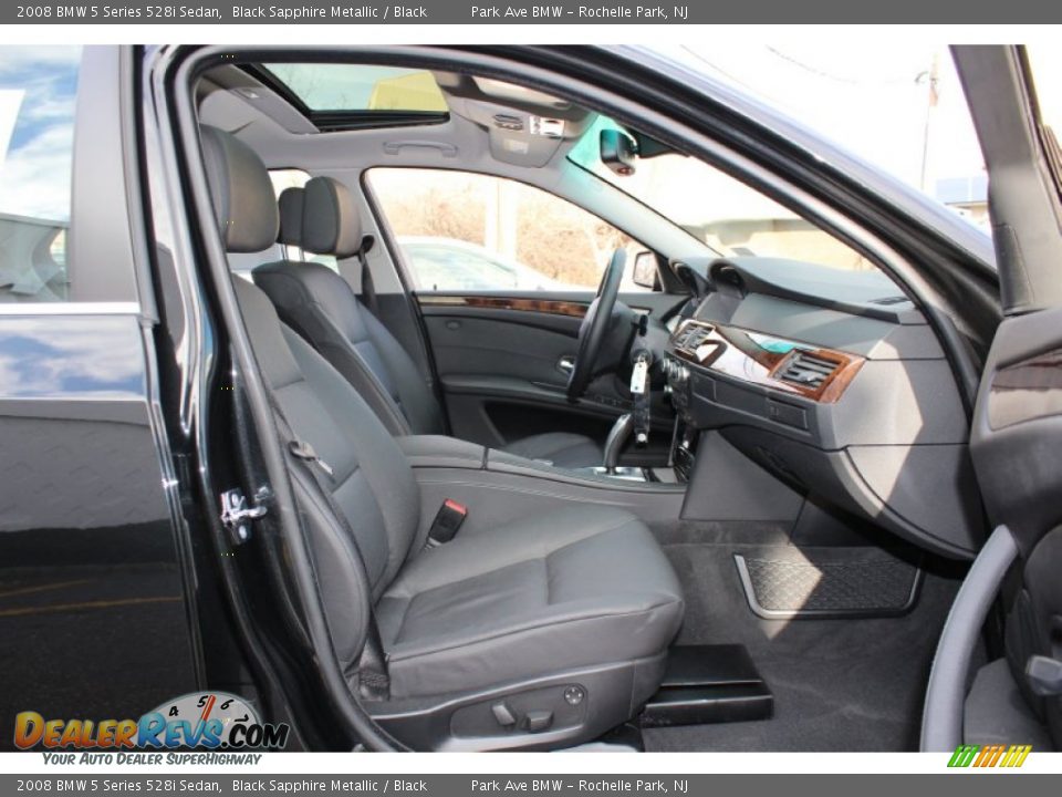 2008 BMW 5 Series 528i Sedan Black Sapphire Metallic / Black Photo #26