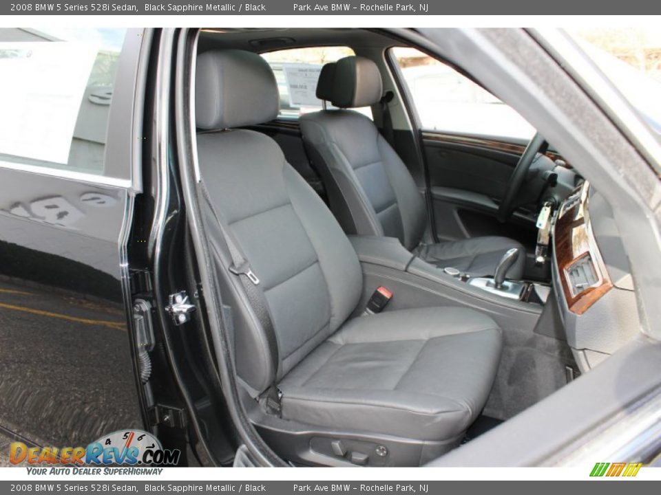 2008 BMW 5 Series 528i Sedan Black Sapphire Metallic / Black Photo #27