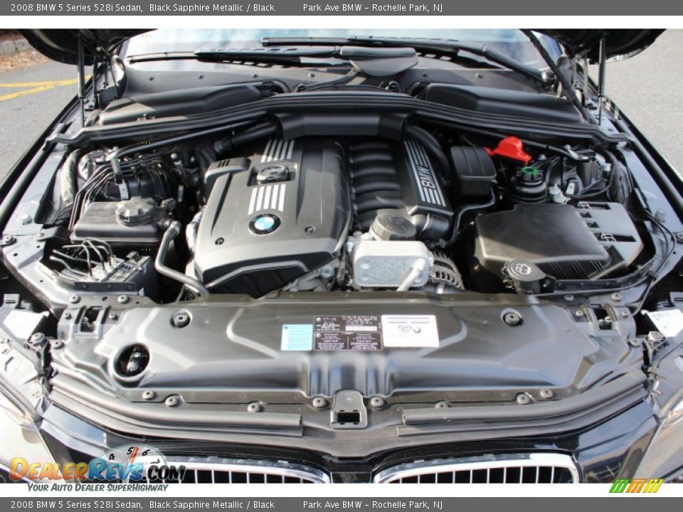 2008 BMW 5 Series 528i Sedan Black Sapphire Metallic / Black Photo #28