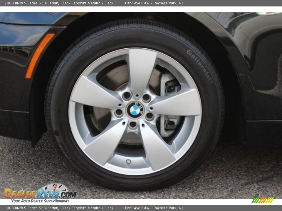 2008 BMW 5 Series 528i Sedan Black Sapphire Metallic / Black Photo #30