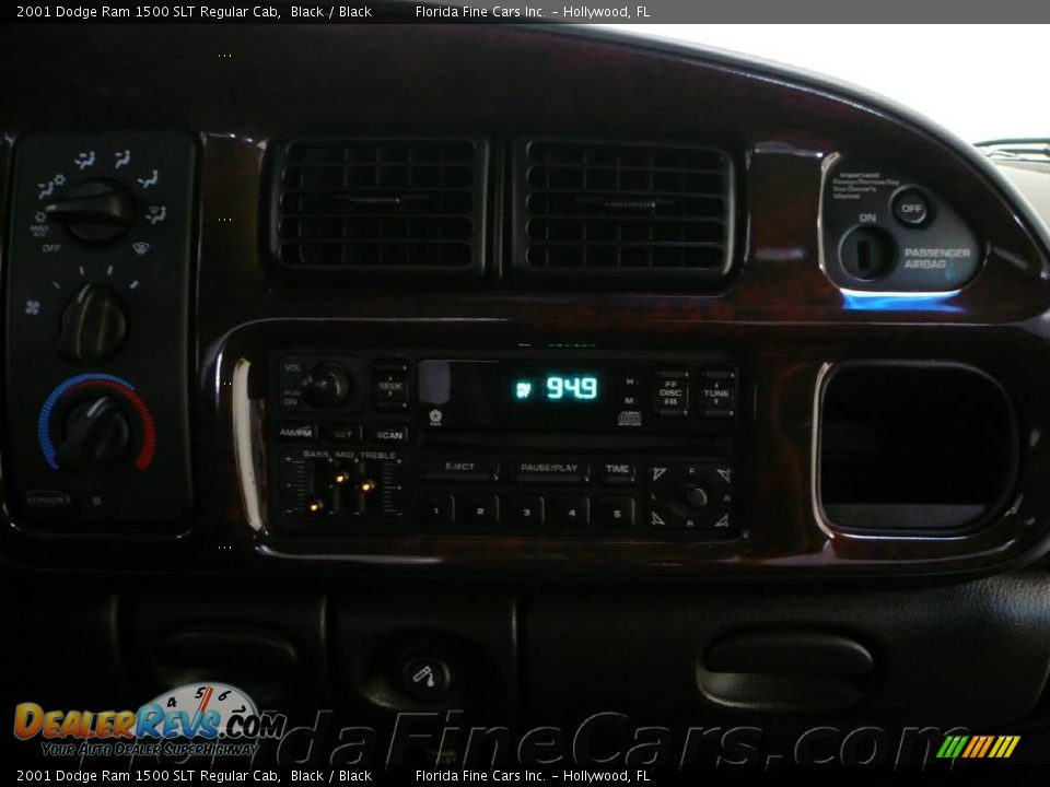 2001 Dodge Ram 1500 SLT Regular Cab Black / Black Photo #13