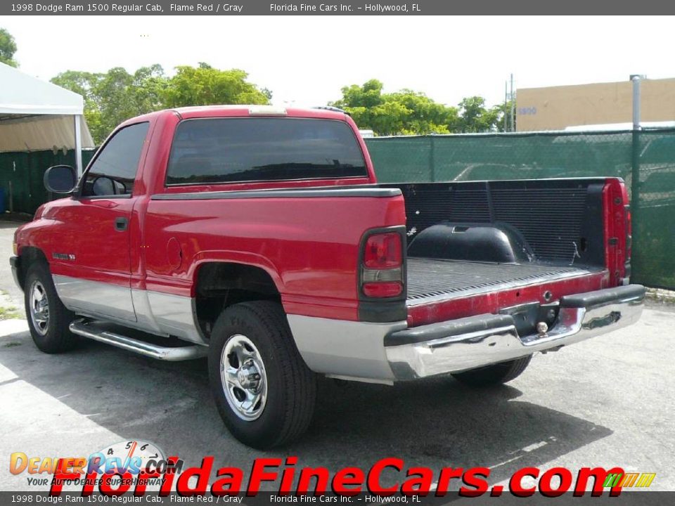 1998 Dodge Ram 1500 Regular Cab Flame Red / Gray Photo #2