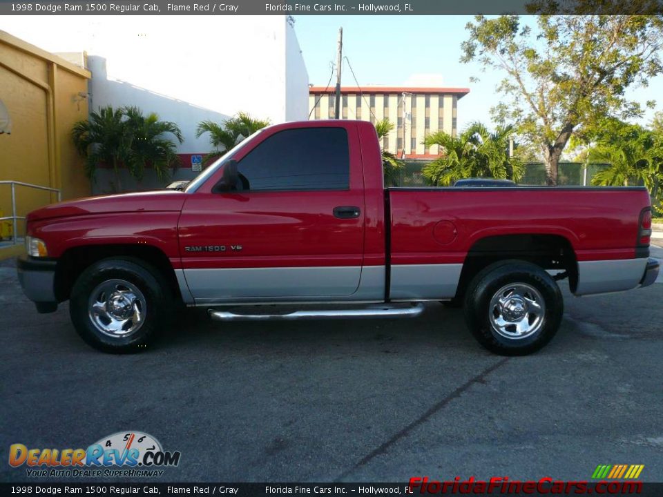 1998 Dodge Ram 1500 Regular Cab Flame Red / Gray Photo #4