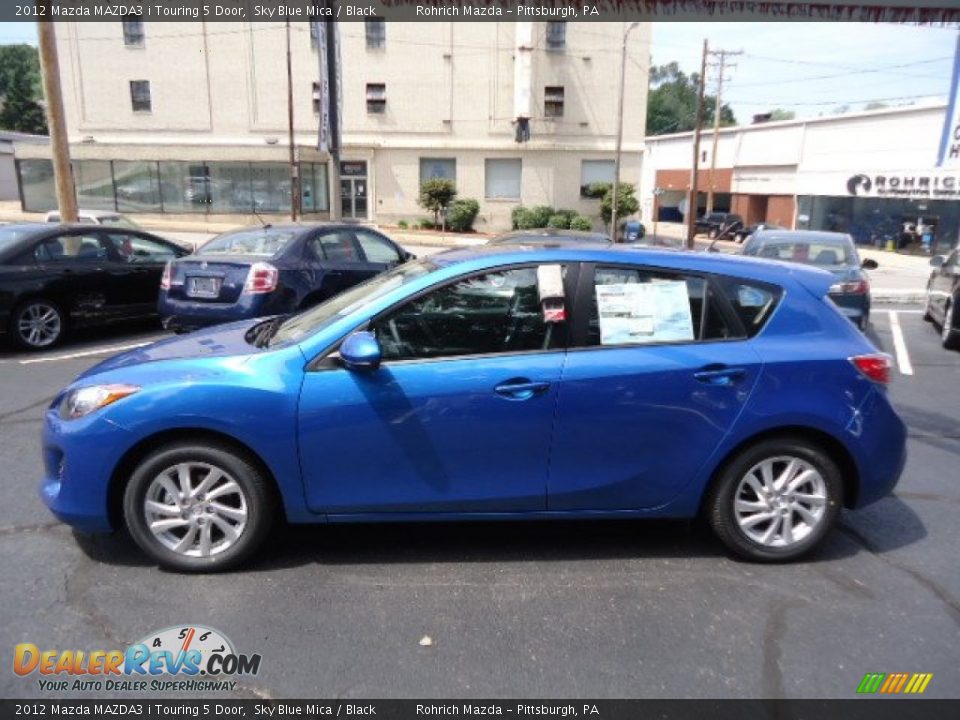 2012 Mazda MAZDA3 i Touring 5 Door Sky Blue Mica / Black Photo #2