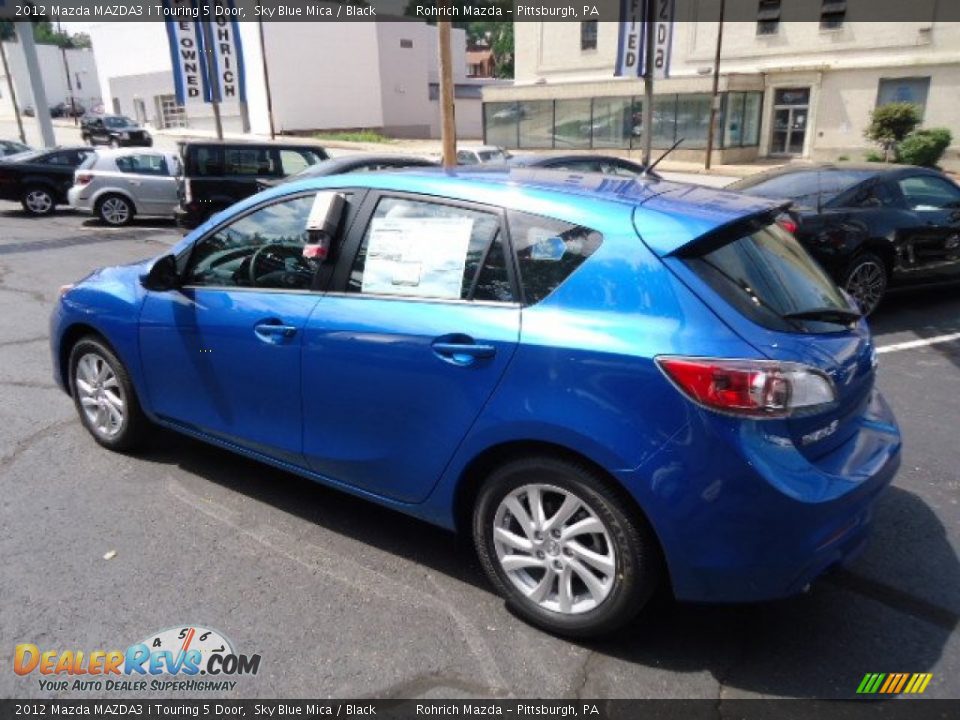 2012 Mazda MAZDA3 i Touring 5 Door Sky Blue Mica / Black Photo #3
