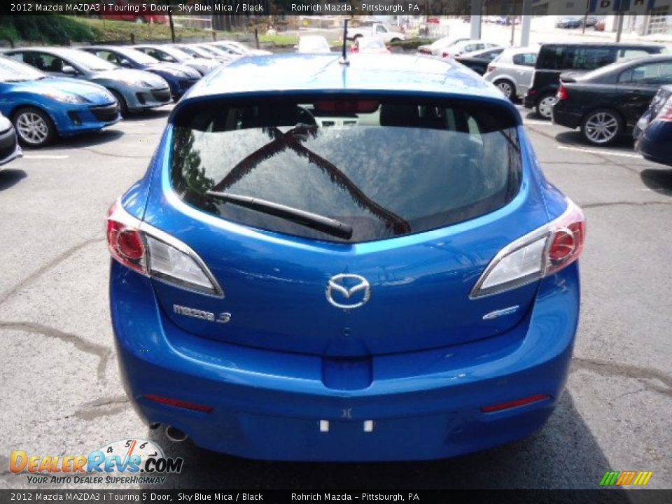 2012 Mazda MAZDA3 i Touring 5 Door Sky Blue Mica / Black Photo #4