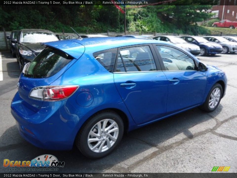 2012 Mazda MAZDA3 i Touring 5 Door Sky Blue Mica / Black Photo #5