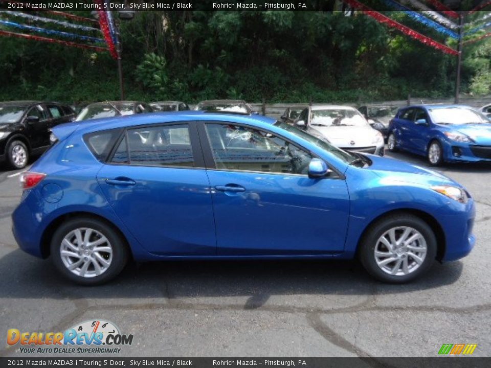 2012 Mazda MAZDA3 i Touring 5 Door Sky Blue Mica / Black Photo #6