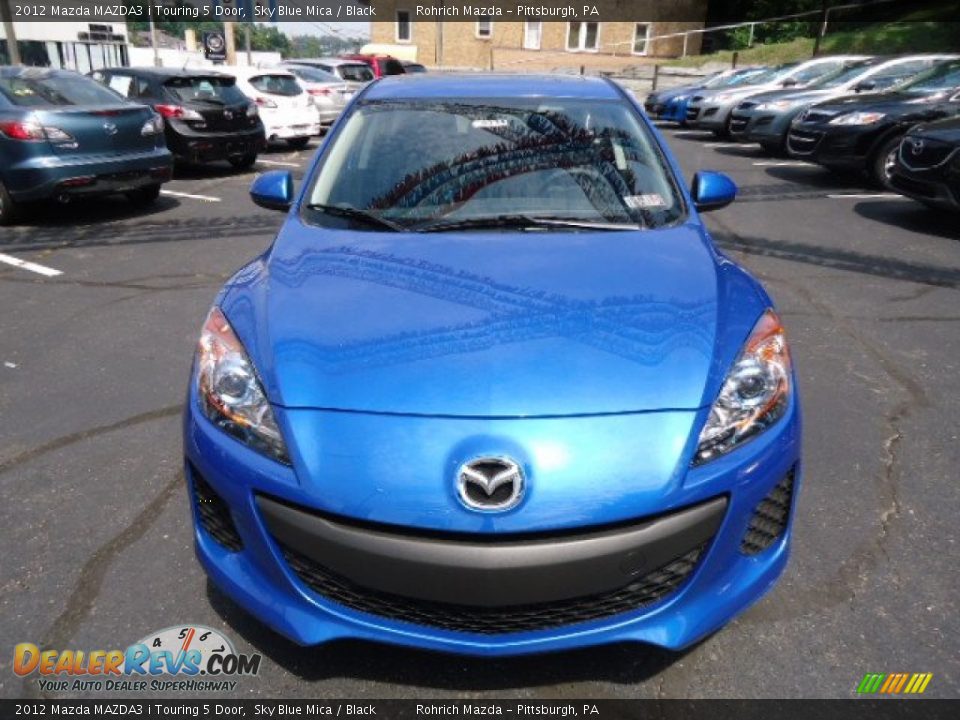 2012 Mazda MAZDA3 i Touring 5 Door Sky Blue Mica / Black Photo #8