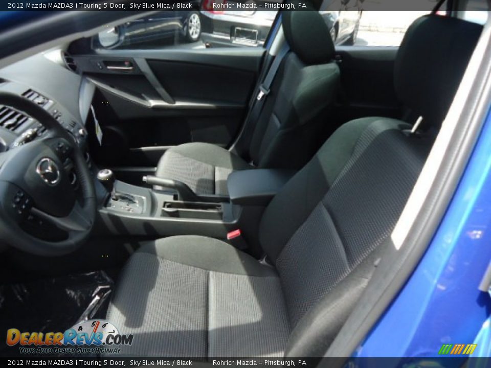 2012 Mazda MAZDA3 i Touring 5 Door Sky Blue Mica / Black Photo #10