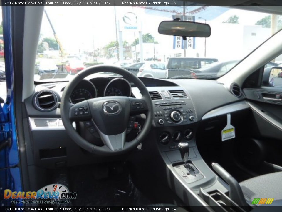 2012 Mazda MAZDA3 i Touring 5 Door Sky Blue Mica / Black Photo #12
