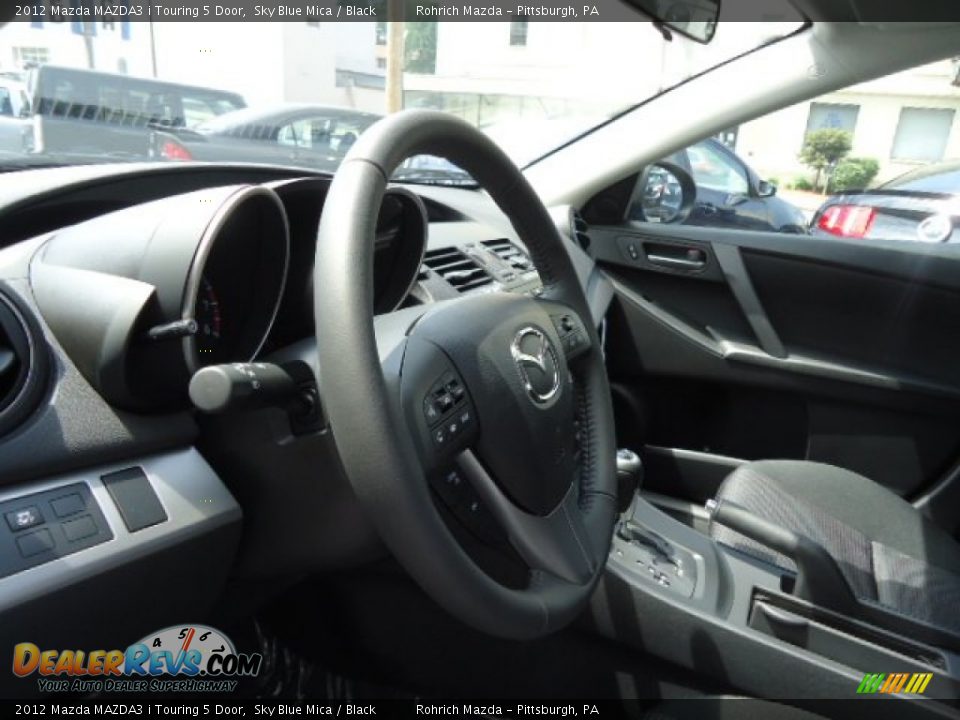 2012 Mazda MAZDA3 i Touring 5 Door Sky Blue Mica / Black Photo #16