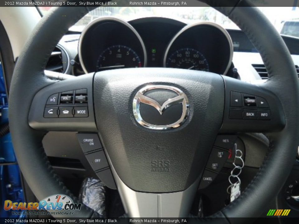2012 Mazda MAZDA3 i Touring 5 Door Sky Blue Mica / Black Photo #18
