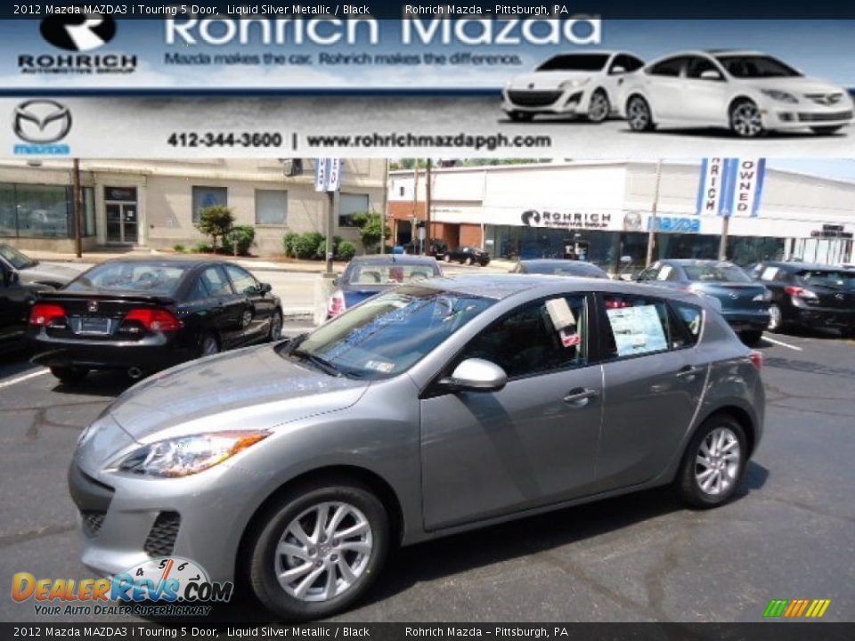 2012 Mazda MAZDA3 i Touring 5 Door Liquid Silver Metallic / Black Photo #1