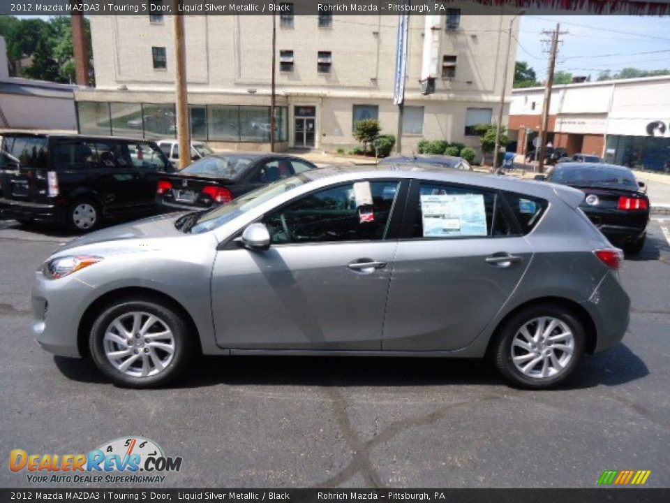 2012 Mazda MAZDA3 i Touring 5 Door Liquid Silver Metallic / Black Photo #2