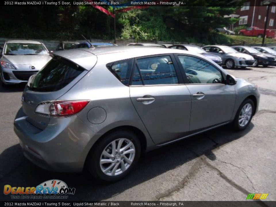 2012 Mazda MAZDA3 i Touring 5 Door Liquid Silver Metallic / Black Photo #5