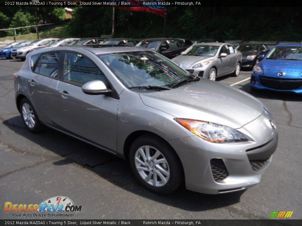 2012 Mazda MAZDA3 i Touring 5 Door Liquid Silver Metallic / Black Photo #7