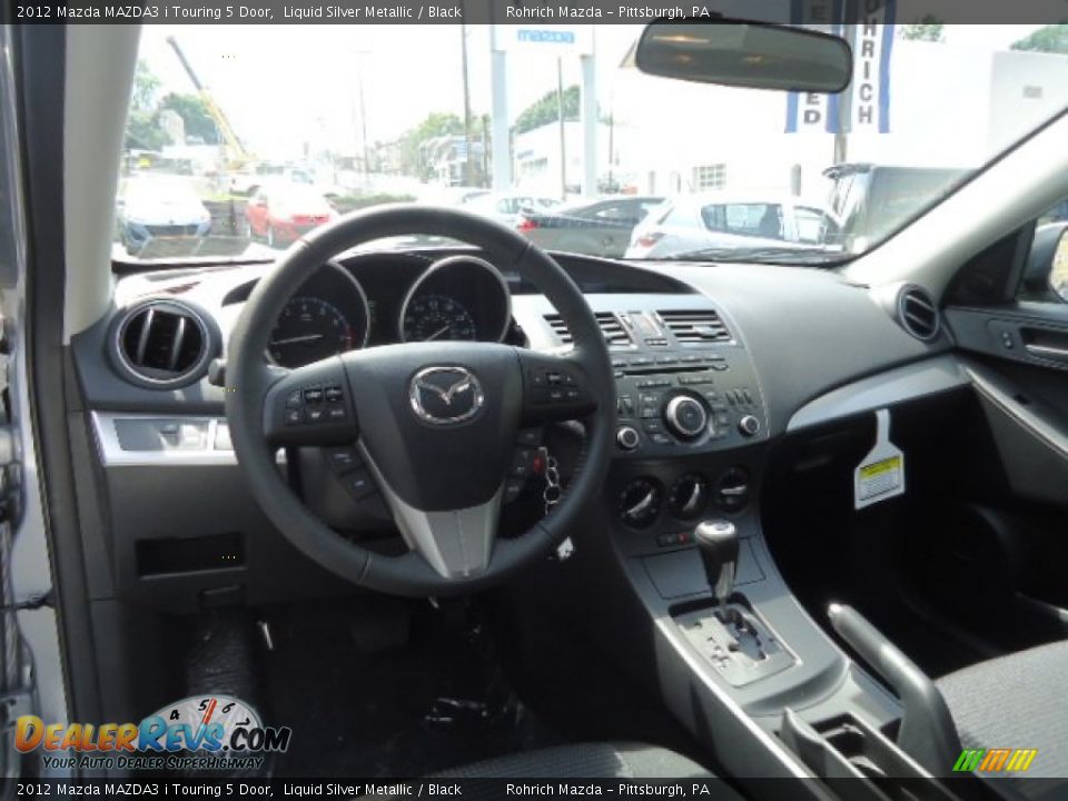 2012 Mazda MAZDA3 i Touring 5 Door Liquid Silver Metallic / Black Photo #12