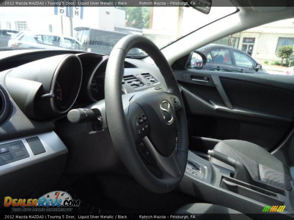 2012 Mazda MAZDA3 i Touring 5 Door Liquid Silver Metallic / Black Photo #16