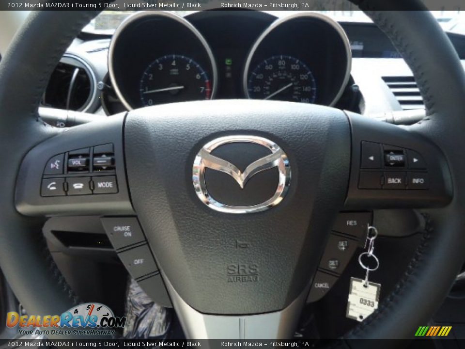 2012 Mazda MAZDA3 i Touring 5 Door Liquid Silver Metallic / Black Photo #18