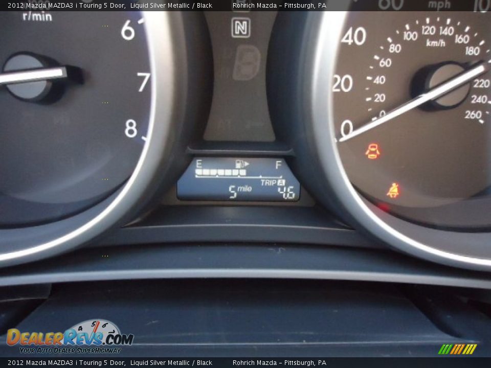 2012 Mazda MAZDA3 i Touring 5 Door Liquid Silver Metallic / Black Photo #20