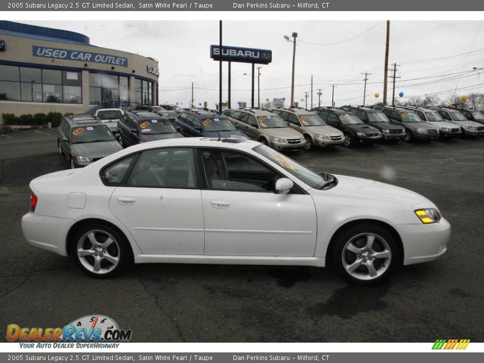 2005 Subaru Legacy 2.5 GT Limited Sedan Satin White Pearl / Taupe Photo #4