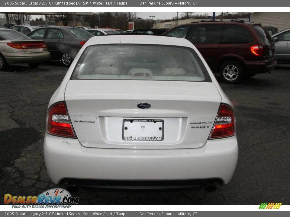 2005 Subaru Legacy 2.5 GT Limited Sedan Satin White Pearl / Taupe Photo #6