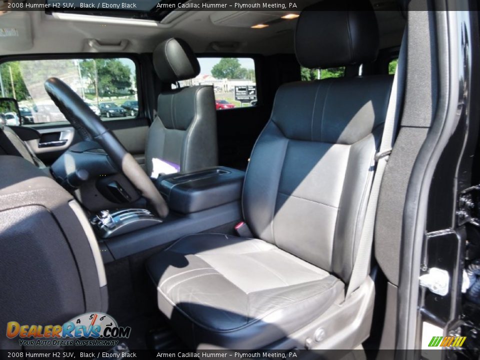 Ebony Black Interior - 2008 Hummer H2 SUV Photo #19