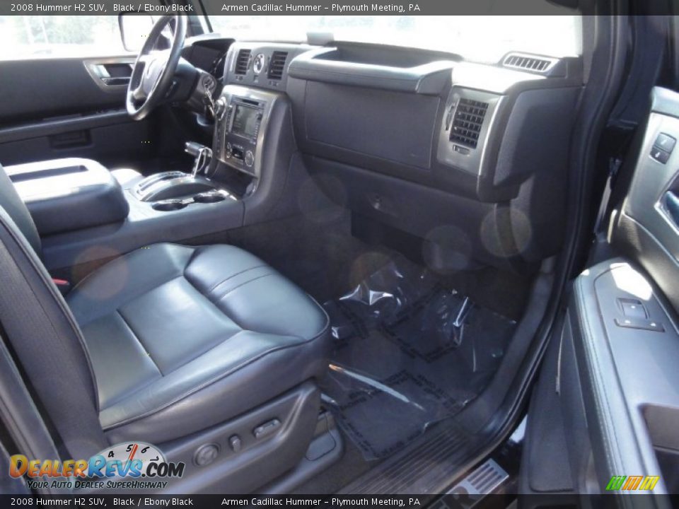 Ebony Black Interior - 2008 Hummer H2 SUV Photo #20