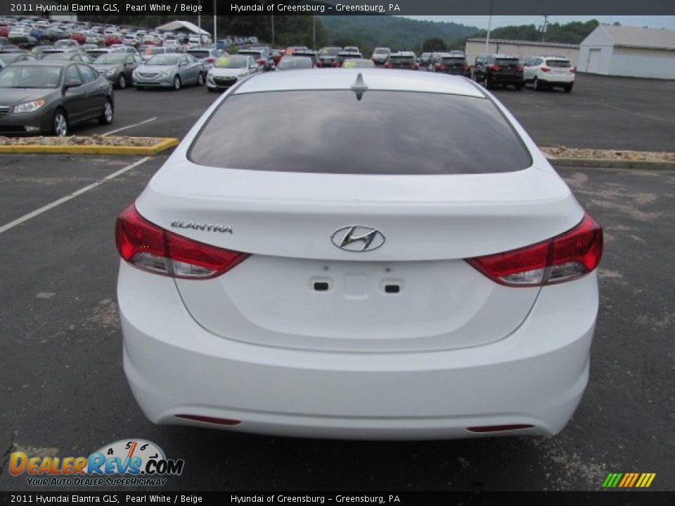 2011 Hyundai Elantra GLS Pearl White / Beige Photo #8