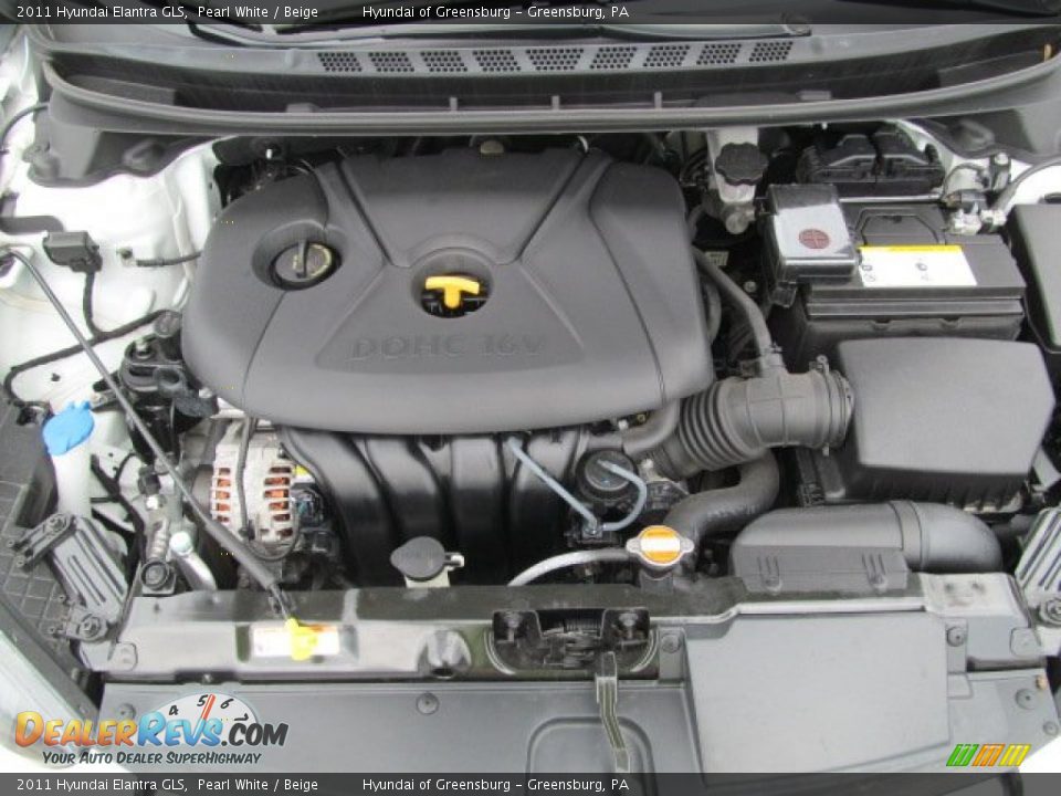 2011 Hyundai Elantra GLS Pearl White / Beige Photo #10