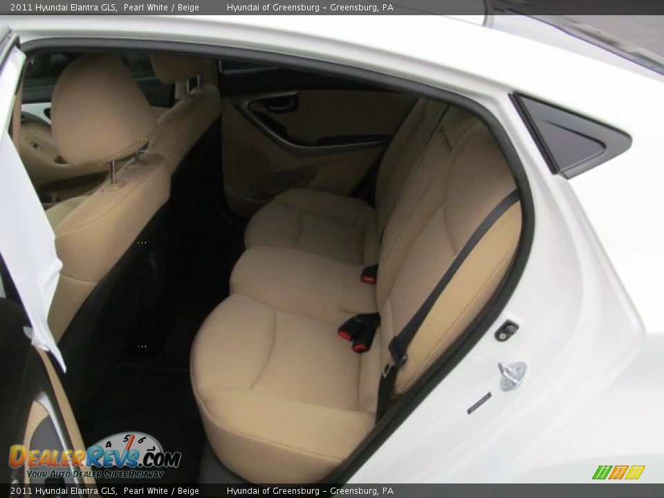 2011 Hyundai Elantra GLS Pearl White / Beige Photo #14
