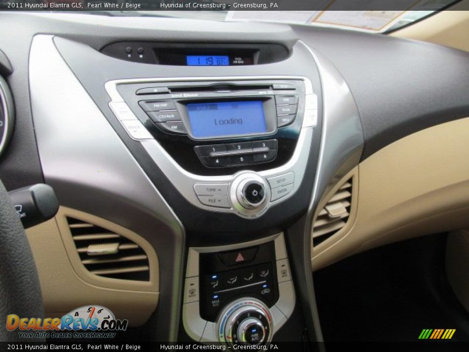 2011 Hyundai Elantra GLS Pearl White / Beige Photo #16