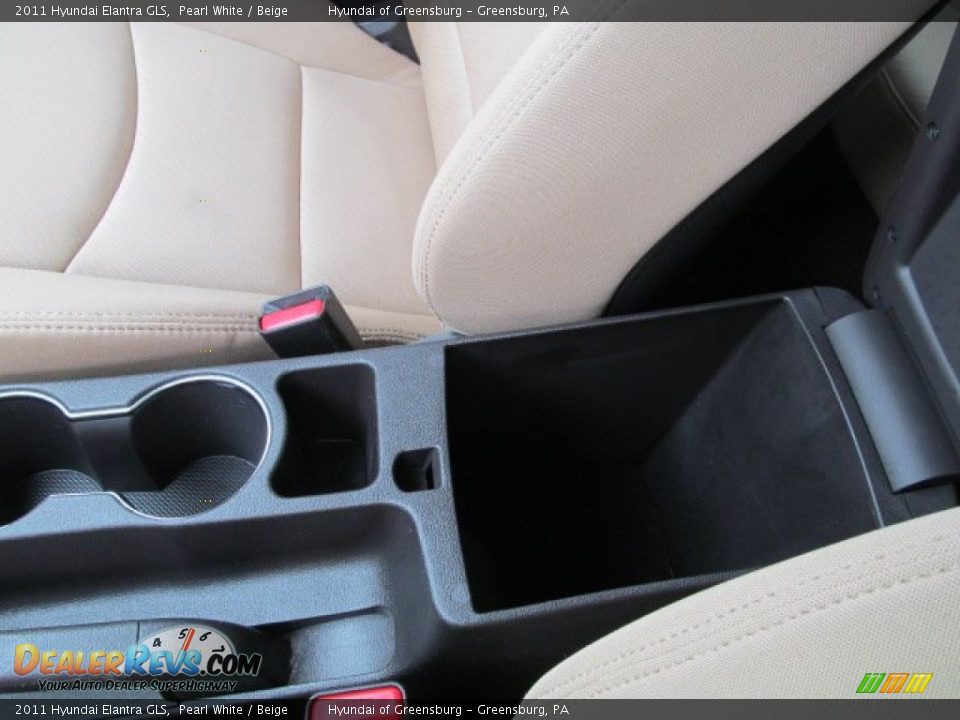2011 Hyundai Elantra GLS Pearl White / Beige Photo #18