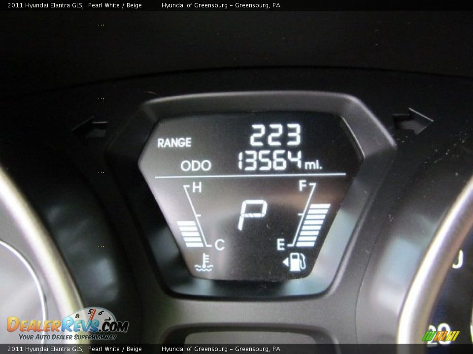 2011 Hyundai Elantra GLS Pearl White / Beige Photo #25