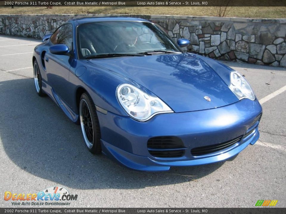 2002 Porsche 911 Turbo Coupe Cobalt Blue Metallic / Metropol Blue Photo #1