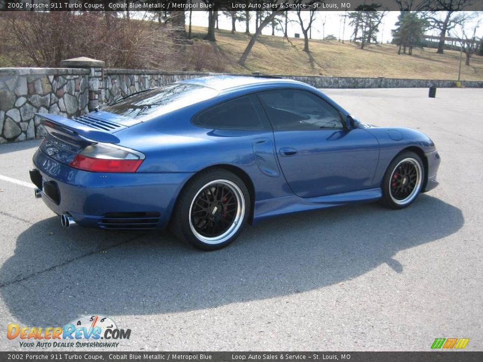 2002 Porsche 911 Turbo Coupe Cobalt Blue Metallic / Metropol Blue Photo #4