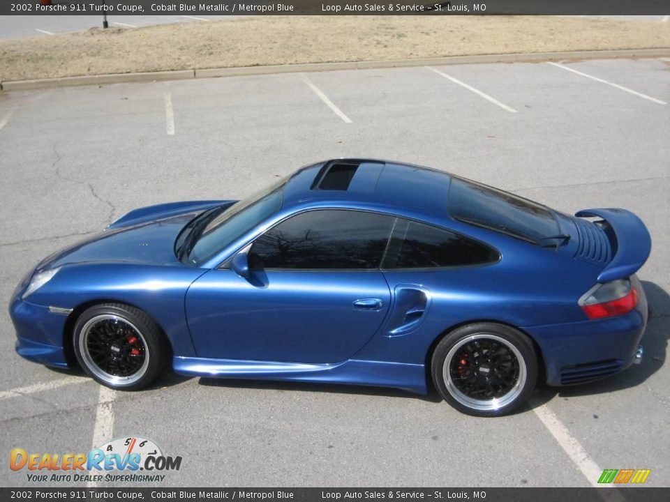 2002 Porsche 911 Turbo Coupe Cobalt Blue Metallic / Metropol Blue Photo #6