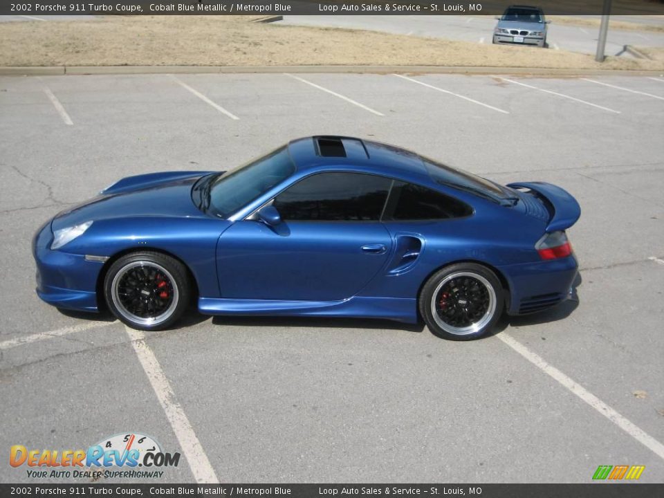 2002 Porsche 911 Turbo Coupe Cobalt Blue Metallic / Metropol Blue Photo #7