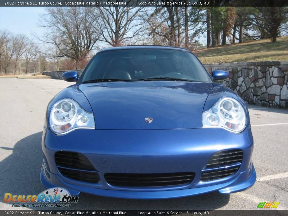 2002 Porsche 911 Turbo Coupe Cobalt Blue Metallic / Metropol Blue Photo #8