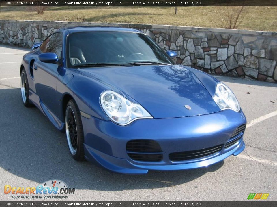 2002 Porsche 911 Turbo Coupe Cobalt Blue Metallic / Metropol Blue Photo #9