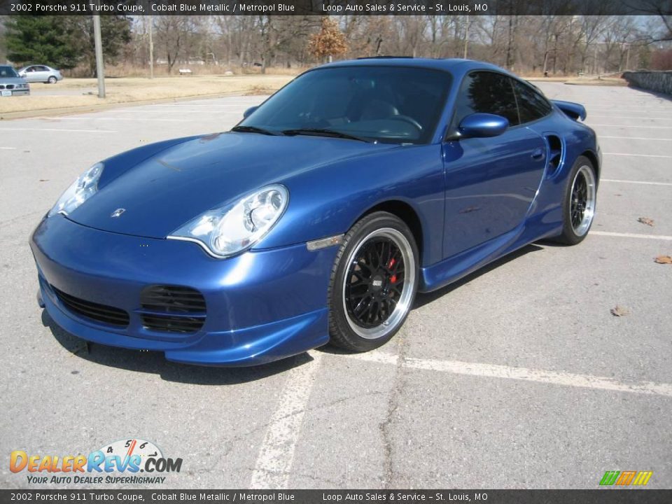 2002 Porsche 911 Turbo Coupe Cobalt Blue Metallic / Metropol Blue Photo #16