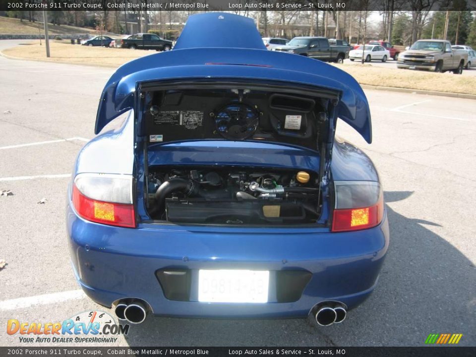 2002 Porsche 911 Turbo Coupe Cobalt Blue Metallic / Metropol Blue Photo #20