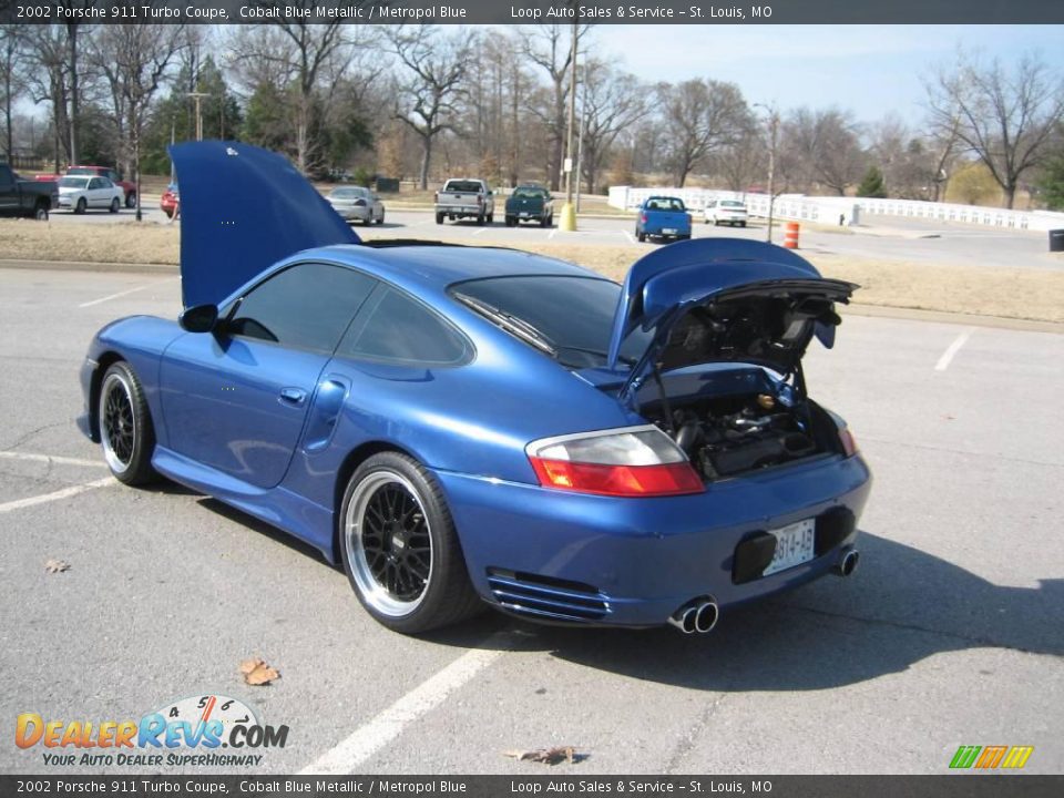 2002 Porsche 911 Turbo Coupe Cobalt Blue Metallic / Metropol Blue Photo #21