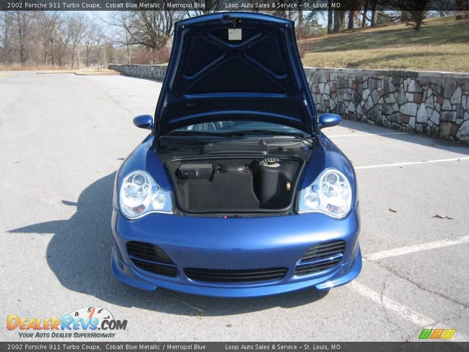 2002 Porsche 911 Turbo Coupe Cobalt Blue Metallic / Metropol Blue Photo #22