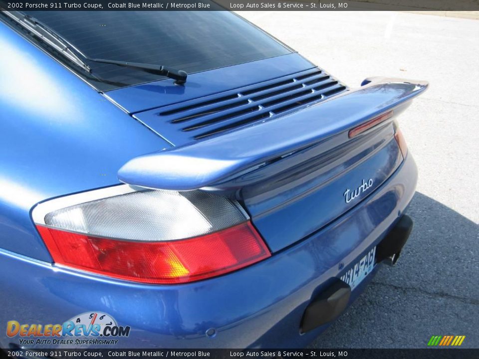 2002 Porsche 911 Turbo Coupe Cobalt Blue Metallic / Metropol Blue Photo #27