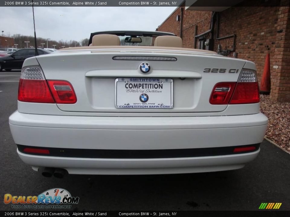 2006 BMW 3 Series 325i Convertible Alpine White / Sand Photo #6