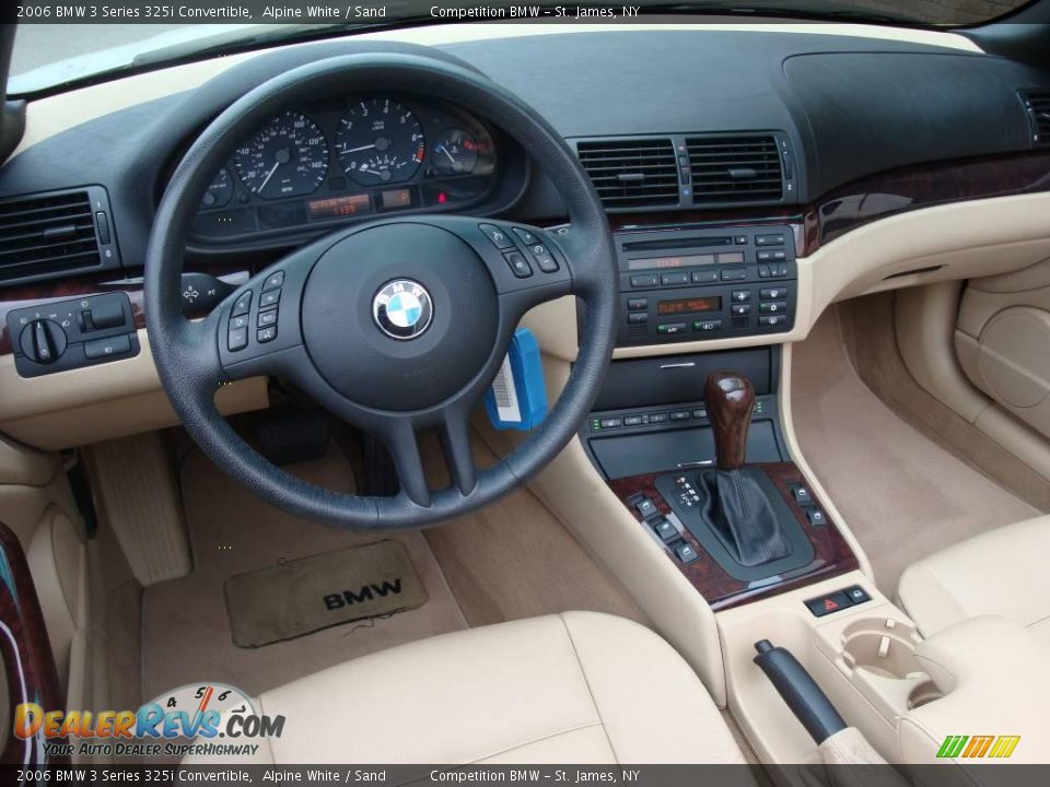 2006 BMW 3 Series 325i Convertible Alpine White / Sand Photo #12