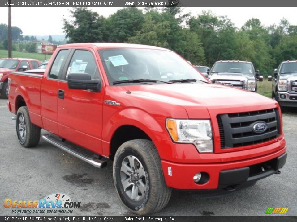 2012 Ford F150 STX SuperCab 4x4 Race Red / Steel Gray Photo #2