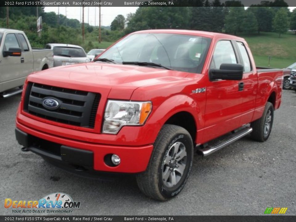 2012 Ford F150 STX SuperCab 4x4 Race Red / Steel Gray Photo #4